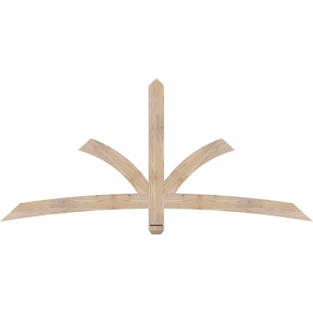 Ekena Millwork Davenport Smooth Timber Gable Bracket, Douglas Fir, 72"W x 33"H x 1 1/2"D x 3 1/2"F, 11/12 Pitch GBW072X33X0204DAV00SDF